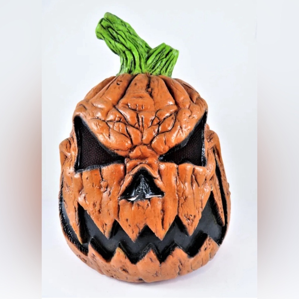 Ghoulish Productions Pumpkin Head Mask Halloween Latex Fit